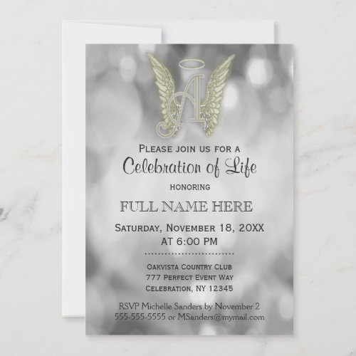 Celebration of Life _ Silver Invitation
