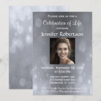 Celebration of Life - Silver Invitation