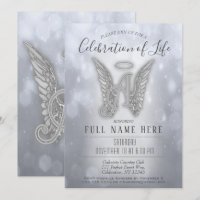 Celebration of Life - Silver Memorial Invitation