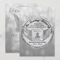 Celebration of Life - Silver Memorial Invitation