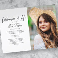 Celebration of Life Simple Chic Elegant Photo