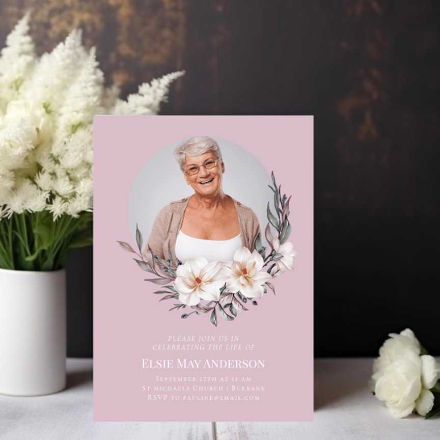 Soft pink floral memorial suite