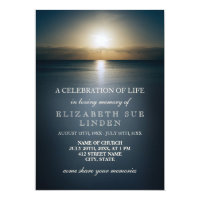 Celebration of Life | Sun Over the Ocean Invitation