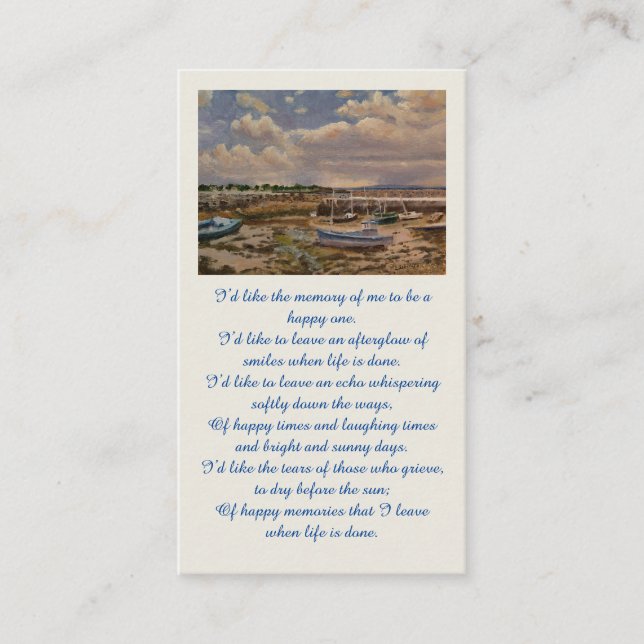 Celebration of Life Sympathy Card (Front)