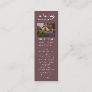 Celebration of Life Sympathy Serenity Prayer Card