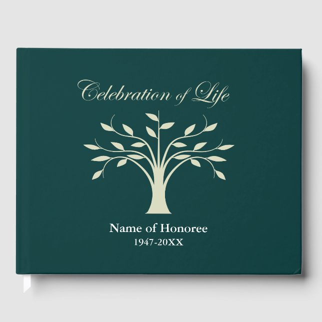 Celebration of Life Tree of Life Design Guest Book (Front)