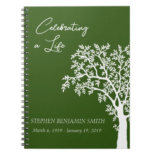 Celebration of Life White Tree  Guest book