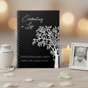 Celebration of Life White Tree Guest book