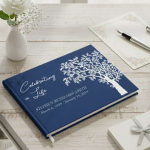 Celebration of Life White Tree   Guest Book