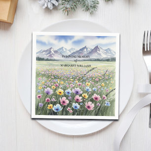 Celebration Of Life Wildflowers Mountains Napkins