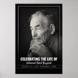 Celebration Of Life with Photo Funeral Ceremony Poster<br><div class="desc">Elegant photo memorial poster to remember a loved one during the celebration of life service.</div>