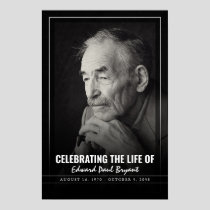 Celebration Of Life with Photo Funeral Ceremony Poster
