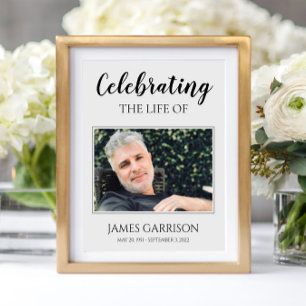 Celebration Of Life with Photo Funeral Poster