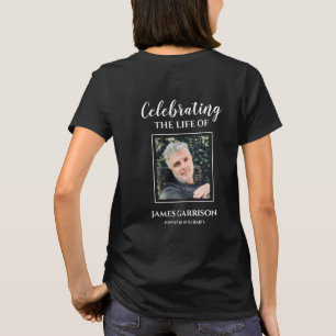 Celebration Of Life With Picture on Back Memorial T-Shirt