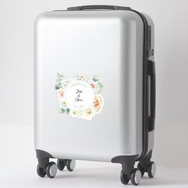 "Celebration of love" name date  Sticker (Suitcase)