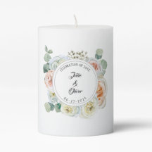 Celebration of love text, name, date printed label