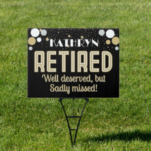 Celebration! Retirement announcement yard sign
