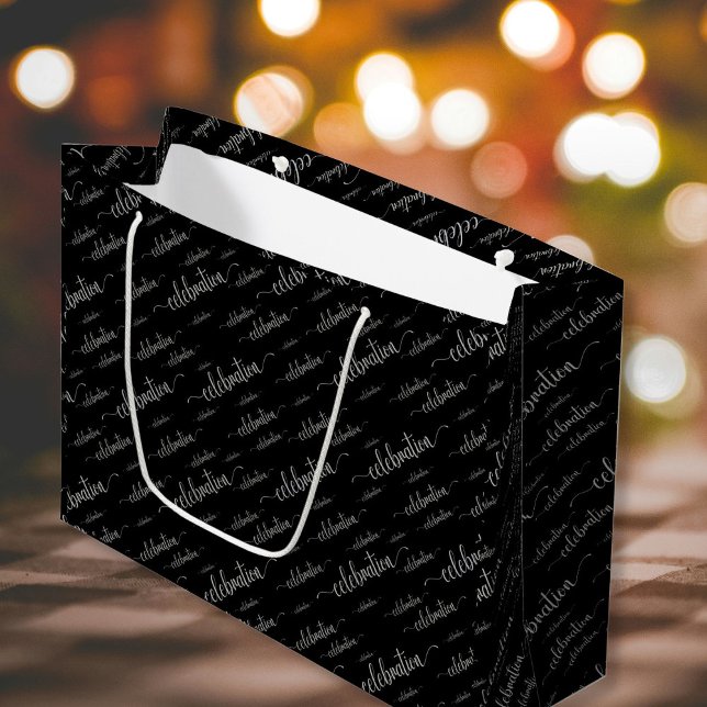 Celebration Silver pattern Large Gift Bag (Creator Uploaded)
