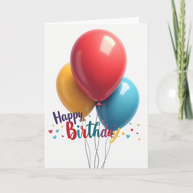 Celebration Sphere Birthday Card (Front)