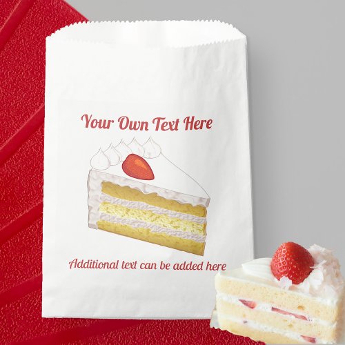 Celebration Sponge Cake _ Tres Leches custom text Favor Bag