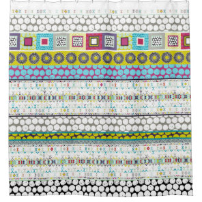 celebration stripe shower curtain