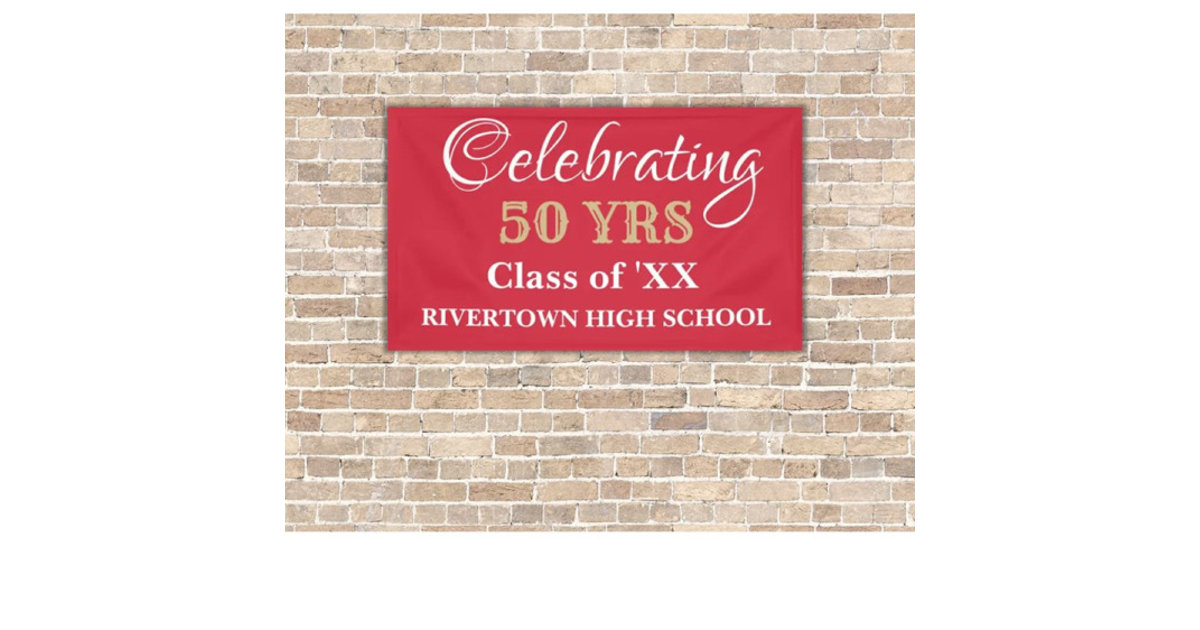 Celebration Time! CUSTOM Class Reunion banner | Zazzle