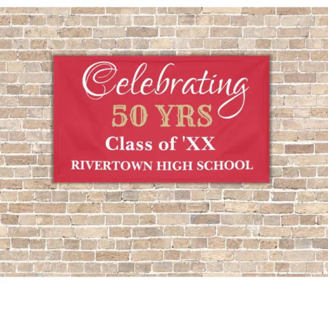 Celebration Time! CUSTOM Class Reunion banner Zazzle