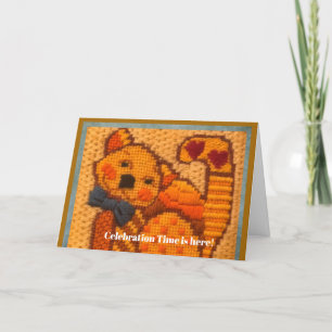 Celebration time Happy Cat Birthday 2 Card