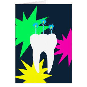 Celebration Tooth with Candles Cards