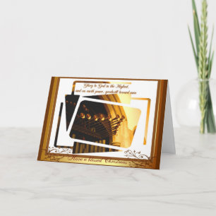 Celebration trumpets holiday card