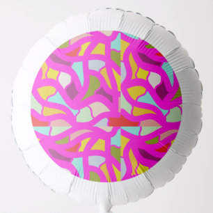 Celebration with a pink mosaic design balloon