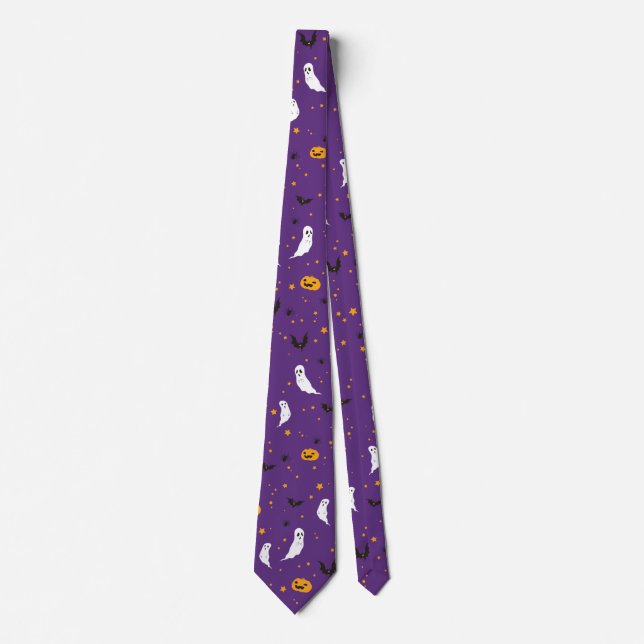 Celebrations Street - Halloween (purple) Neck Tie (Front)