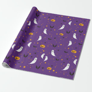 Celebrations Street - Halloween (purple) Wrapping Paper
