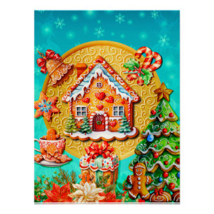 Celebrations with my custom Christmas Gingerbread Poster