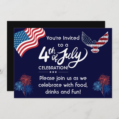 Celebratory 4th of July Invitation