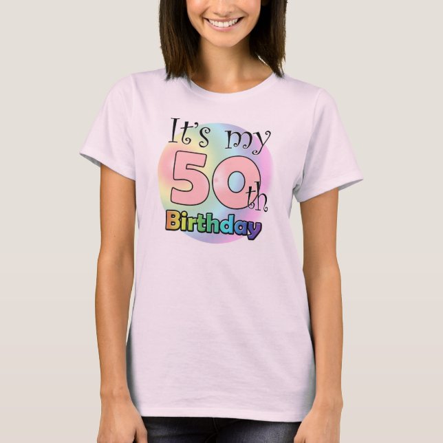 Celebratory 50th Birthday Milestone T-Shirt (Front)
