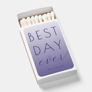 Celebratory Lavender Minimalist Wedding Matches