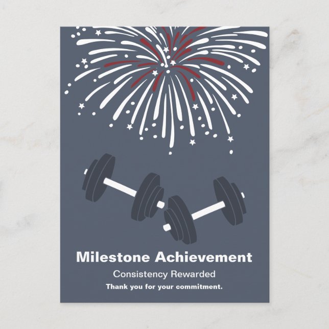 Celebratory Milestone Thanks For Your Commitment Postcard (Front)