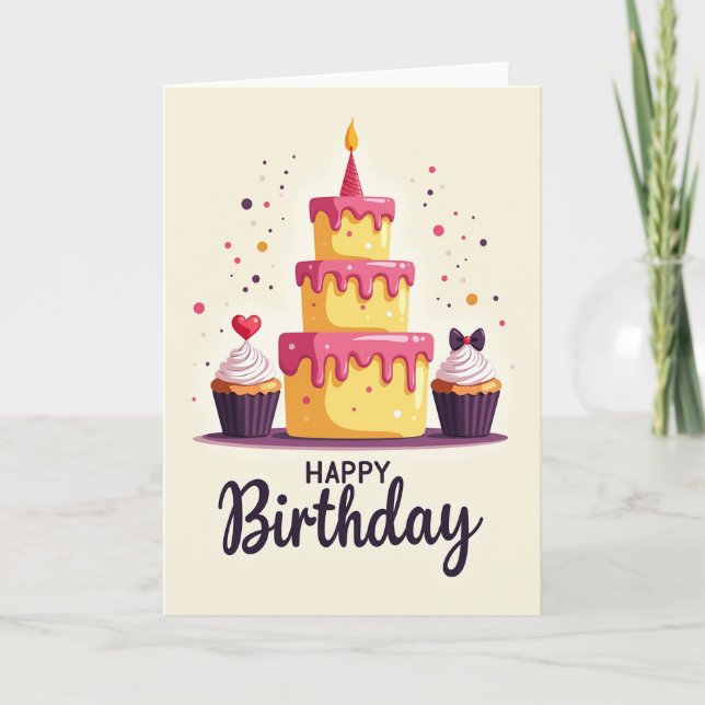 Celebratory Treat Birthday Card (Front)
