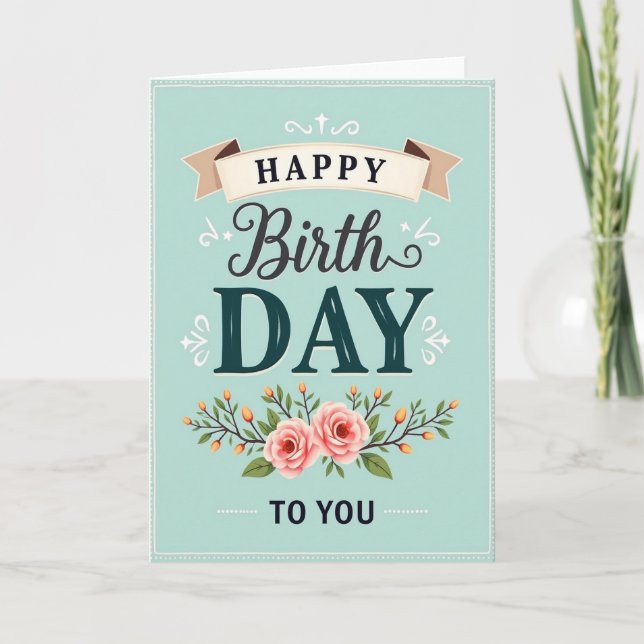 Celebratory Typographic Card (Front)