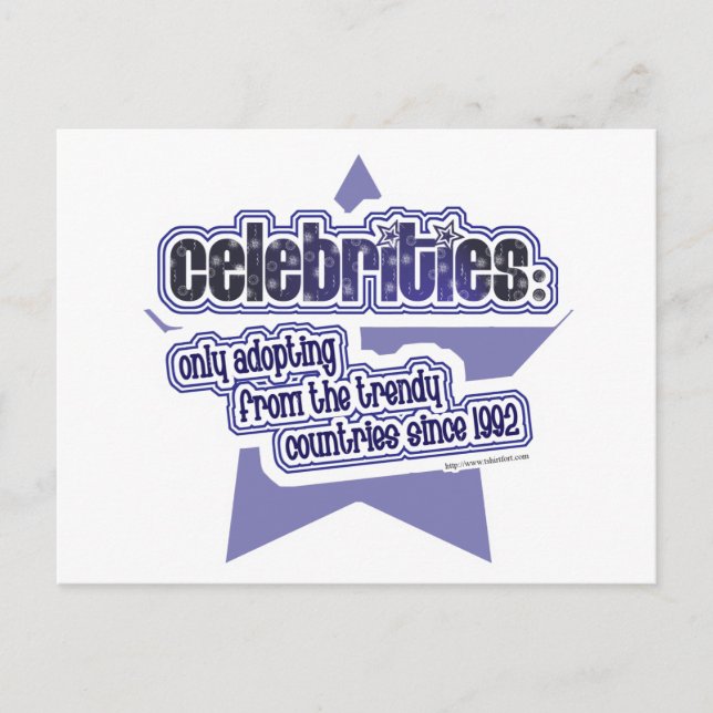 Celebrity Adoption Postcard (Front)