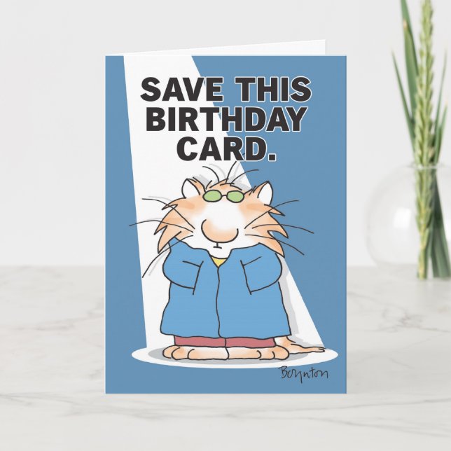 CELEBRITY CAT Birthday Card (Front)