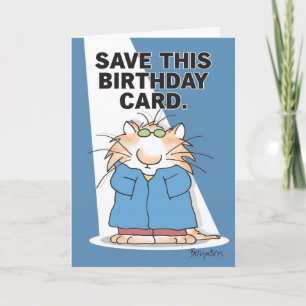 CELEBRITY CAT Birthday Card