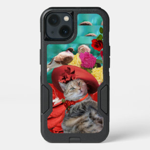 CELEBRITY CAT PRINCESS TATUS, RED HAT WITH PIGEON iPhone 13 CASE