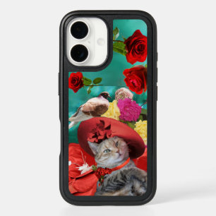 CELEBRITY CAT PRINCESS TATUS, RED HAT WITH PIGEON iPhone 16 CASE
