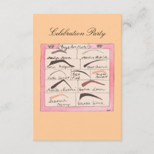 Celebrity Eyebrows ~ Invitations / RSVP
