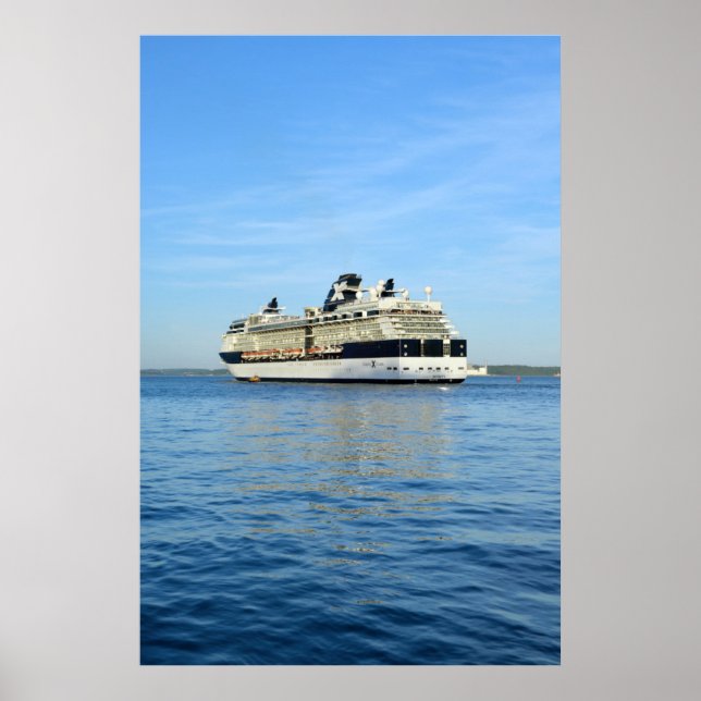 celebrity infinity cruise ship sailing out to sea poster (Front)