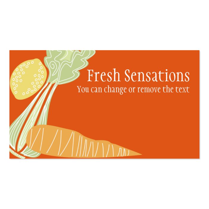 celery carrot lemon fruit vegetable business cabusiness card templates