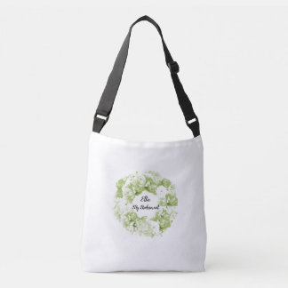 Celery Green Floral Wreath Bridesmaid Tote Bag