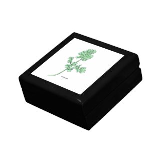 Celery leaf art keepsake box